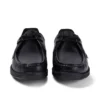 Reasan Lace de cuero negro para hombre