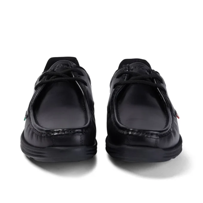 Reasan Lace de cuero negro para hombre