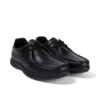 Reasan Lace de cuero negro para hombre