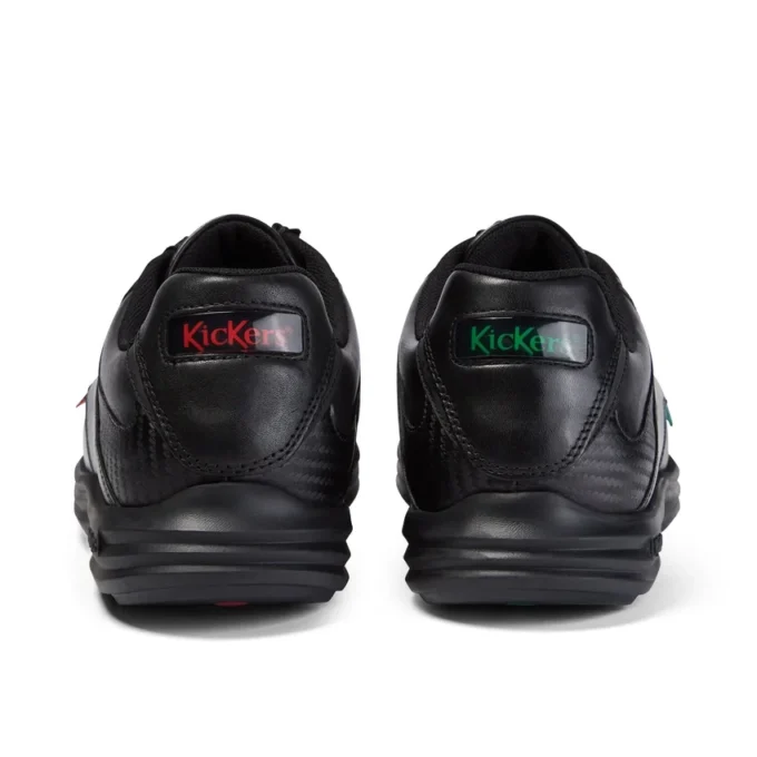 Reasan Lace de cuero negro para hombre
