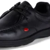 Reasan Lace de cuero negro para hombre