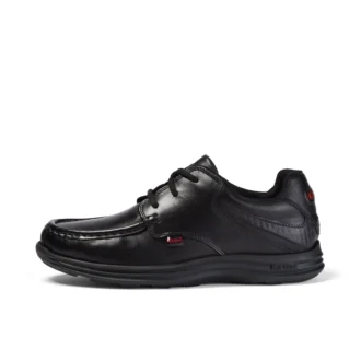 Reasan Lace de cuero para jóvenes, negro