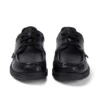 Reasan Lace de cuero para jóvenes, negro