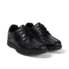 Reasan Lace de cuero para jóvenes, negro