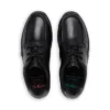 Reasan Lace de cuero para jóvenes, negro