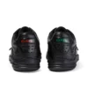 Reasan Lace de cuero para jóvenes, negro