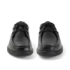 Reasan Moc de cuero negro para hombre