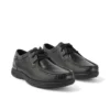 Reasan Moc de cuero negro para hombre