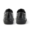 Reasan Moc de cuero negro para hombre