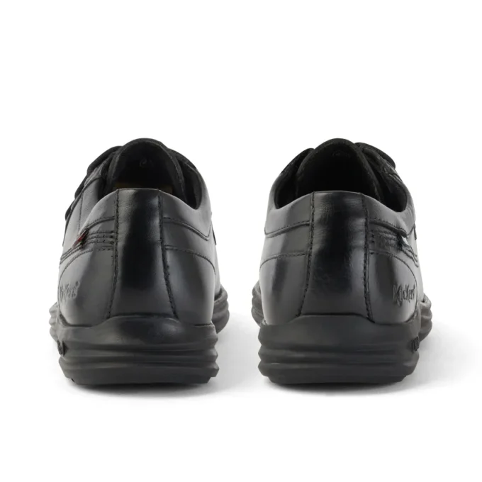 Reasan Moc de cuero negro para hombre