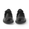 Reasan Moc de cuero para jóvenes, negro