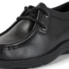 Reasan Moc de cuero para jóvenes, negro