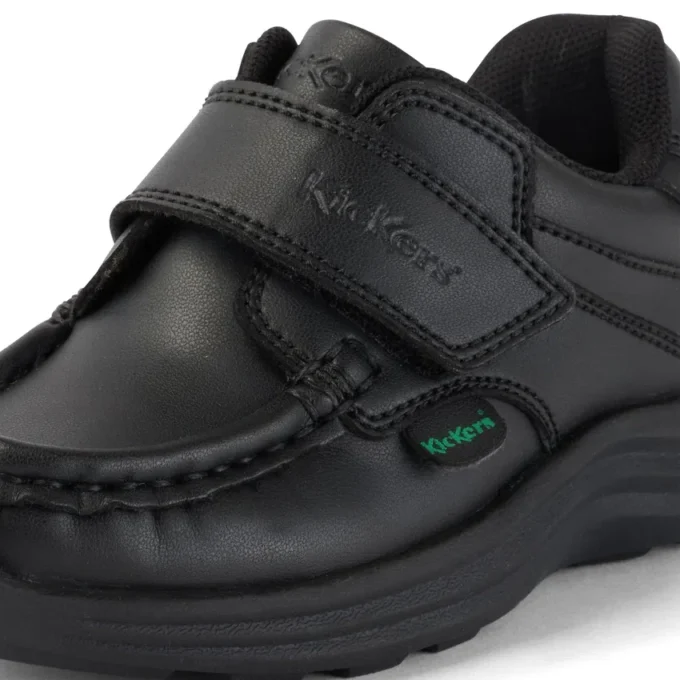 Reasan Strap de cuero alternativo para niños, unisex, negro