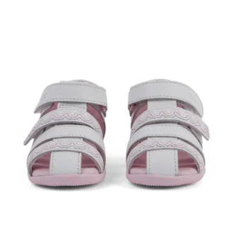 Sandalias Baby Wriggle Wave de piel blanca