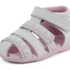 Sandalias Baby Wriggle Wave de piel blanca