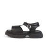 Sandalias de piel Kenzi para mujer joven, color negro