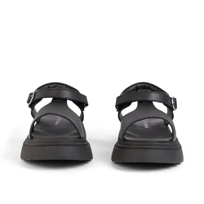 Sandalias de piel Kenzi para mujer joven, color negro