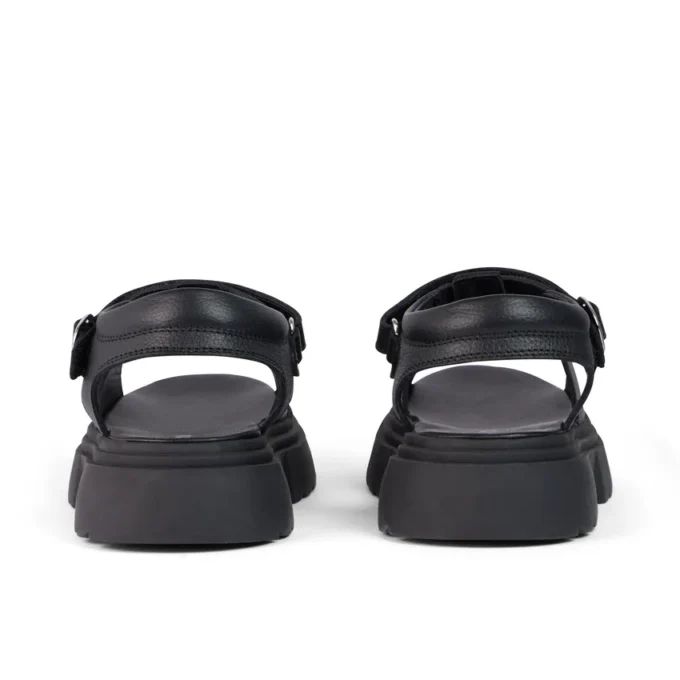 Sandalias de piel Kenzi para mujer joven, color negro