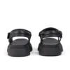 Sandalias Kenzi para niñas, de cuero negro