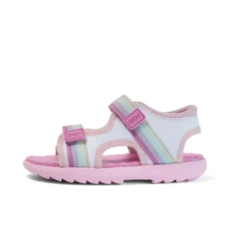 Sandalias Kickster para niña, color blanco