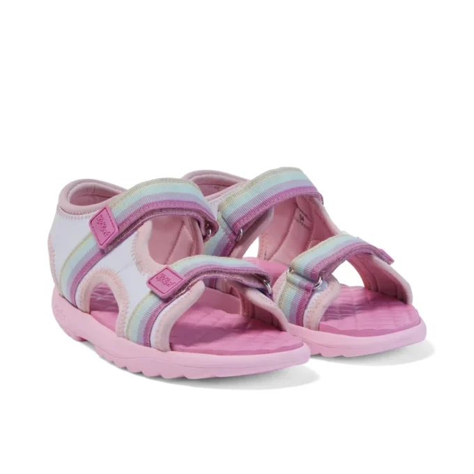 Sandalias Kickster para niña, color blanco
