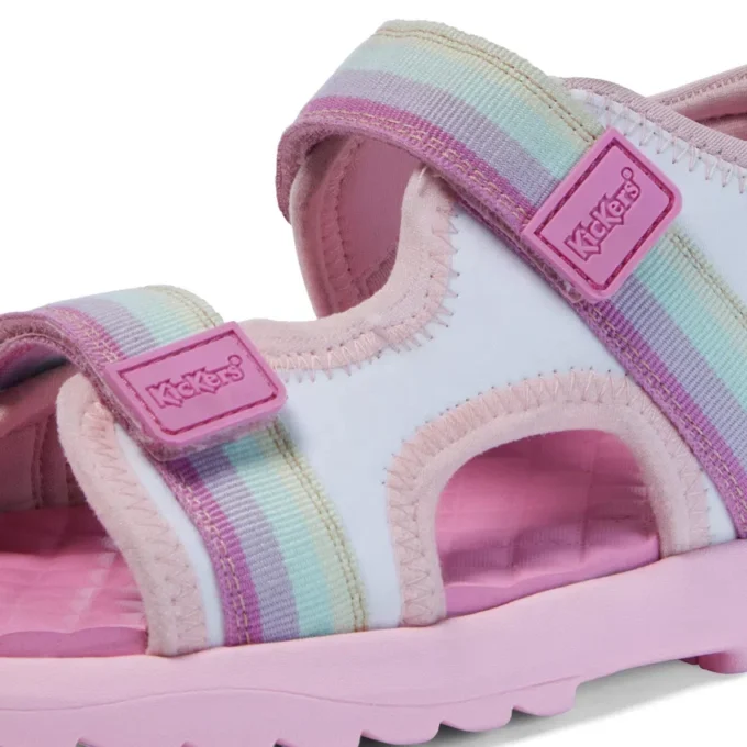 Sandalias Kickster para niña, color blanco