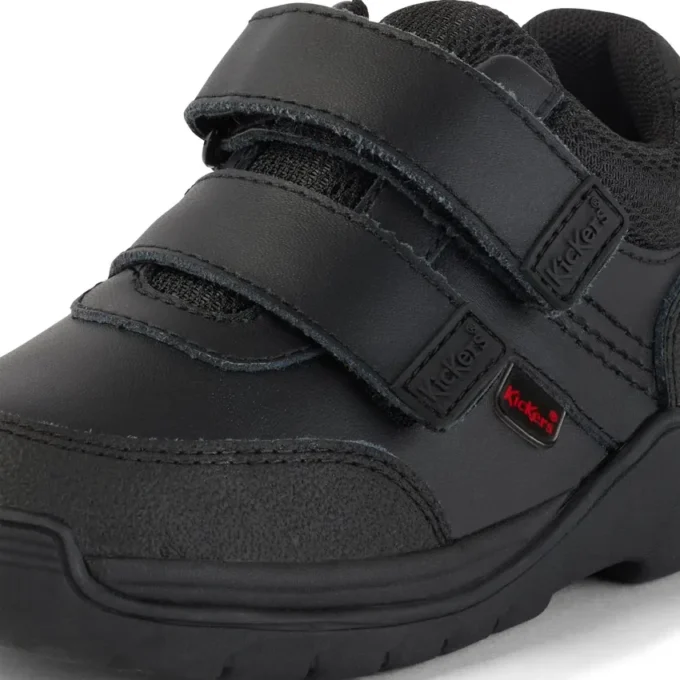 Stomper Mid de piel para niño, color negro