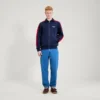 Sudadera clásica con cremallera Kickers para hombre, azul marino
