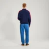Sudadera clásica con cremallera Kickers para hombre, azul marino