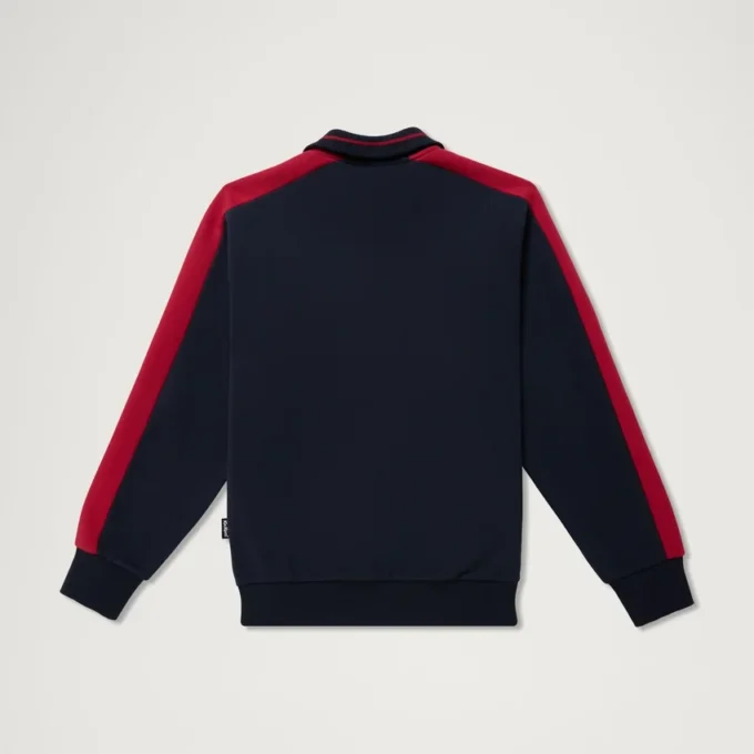 Sudadera clásica con cremallera Kickers para hombre, azul marino