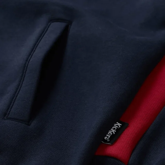 Sudadera clásica con cremallera Kickers para hombre, azul marino