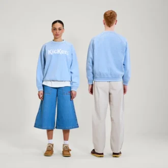 Sudadera unisex para adultos Kickers Classic Crew azul