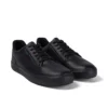Tovni de cuero envejecido para adultos unisex, negro