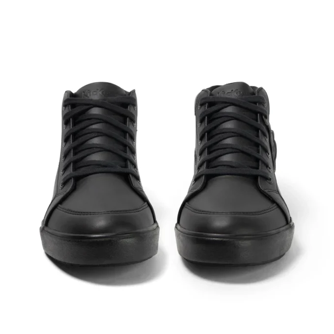 Tovni Hi de cuero alternativo para adultos unisex, negro