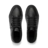 Tovni Hi de cuero alternativo para adultos unisex, negro