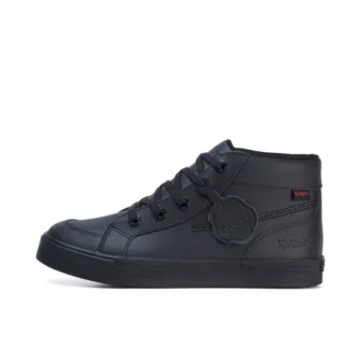 Tovni Hi de cuero negro unisex para jóvenes
