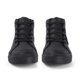 Tovni Hi de cuero negro unisex para jóvenes