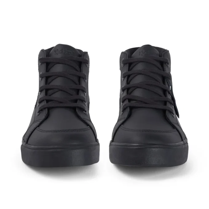Tovni Hi de cuero negro unisex para jóvenes