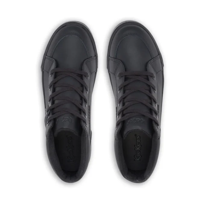 Tovni Hi de cuero negro unisex para jóvenes