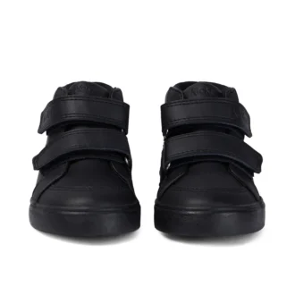 Tovni Hi de cuero negro unisex para niños