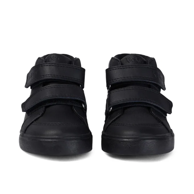 Tovni Hi de cuero negro unisex para niños