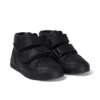 Tovni Hi de cuero negro unisex para niños