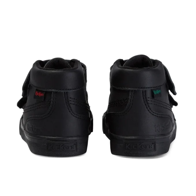 Tovni Hi de cuero negro unisex para niños