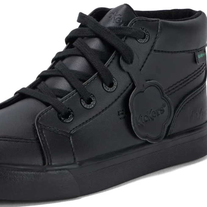 Tovni Hi Junior Unisex de piel alternativa negra