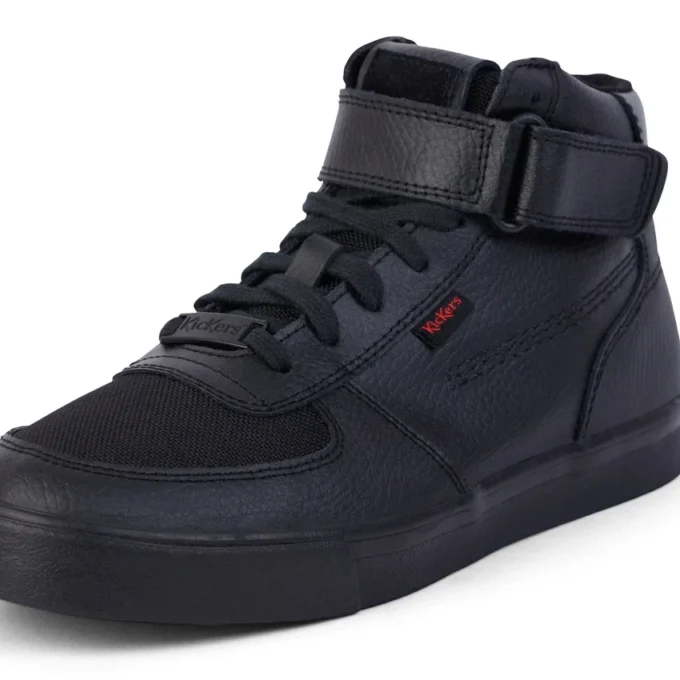 Tovni Hi Mix Mesh Leather Black, unisex para jóvenes