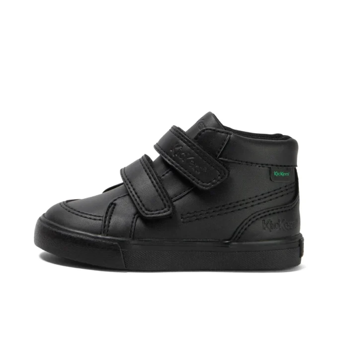 Tovni Hi Vel unisex para niños, imitación de piel, negro
