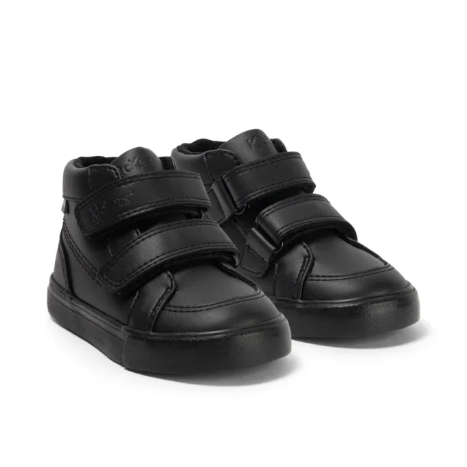 Tovni Hi Vel unisex para niños, imitación de piel, negro