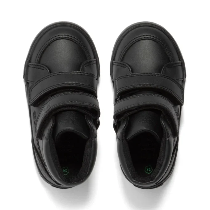 Tovni Hi Vel unisex para niños, imitación de piel, negro
