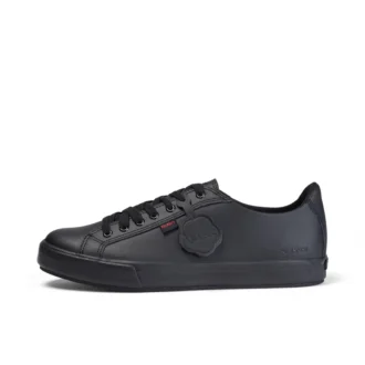 Tovni Lacer de cuero negro unisex para adultos