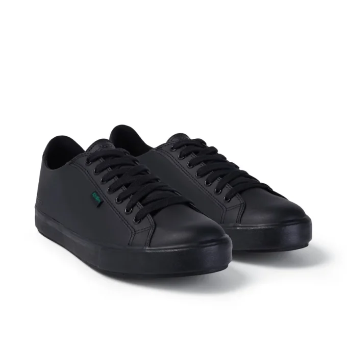 Tovni Lacer de cuero negro unisex para adultos